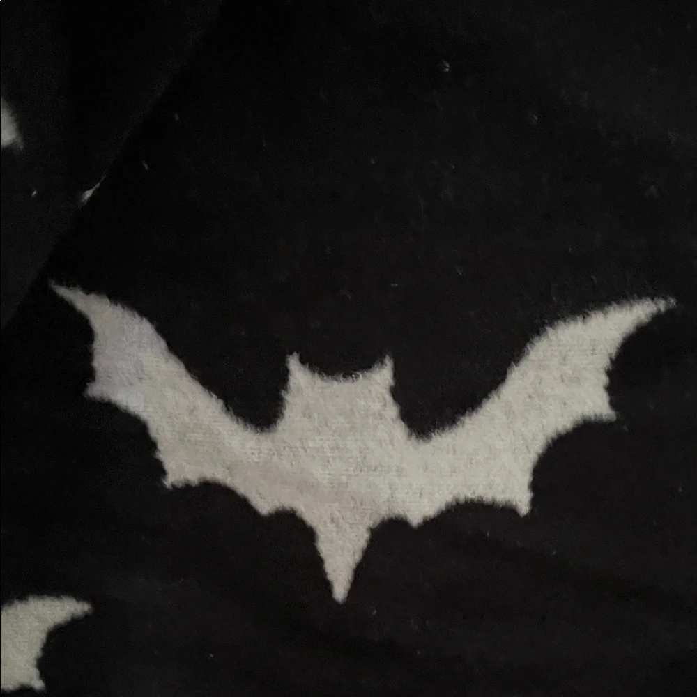 Halloween Bat throw- White and Black